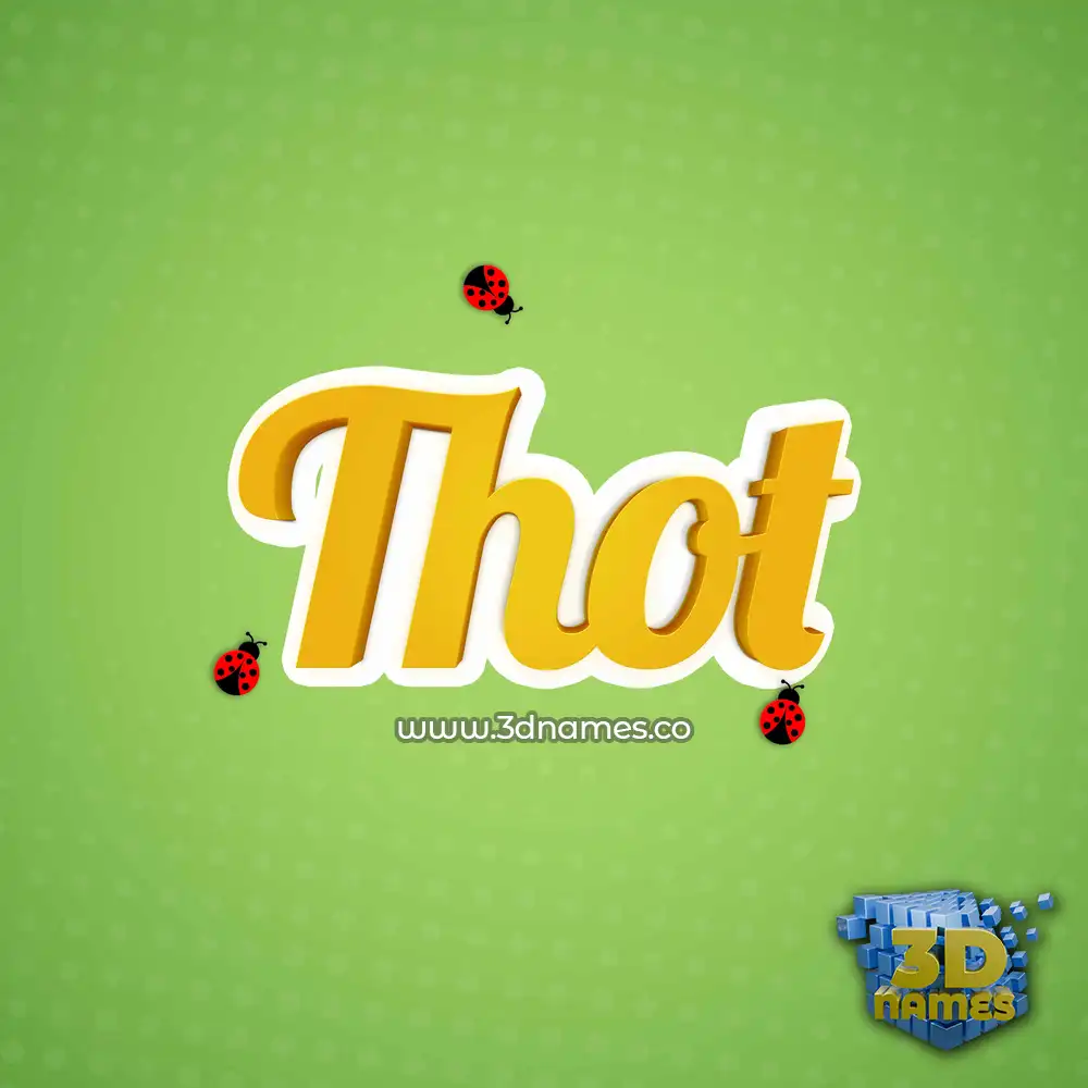 thot in Ladybugs style - 3D name wallpaper
