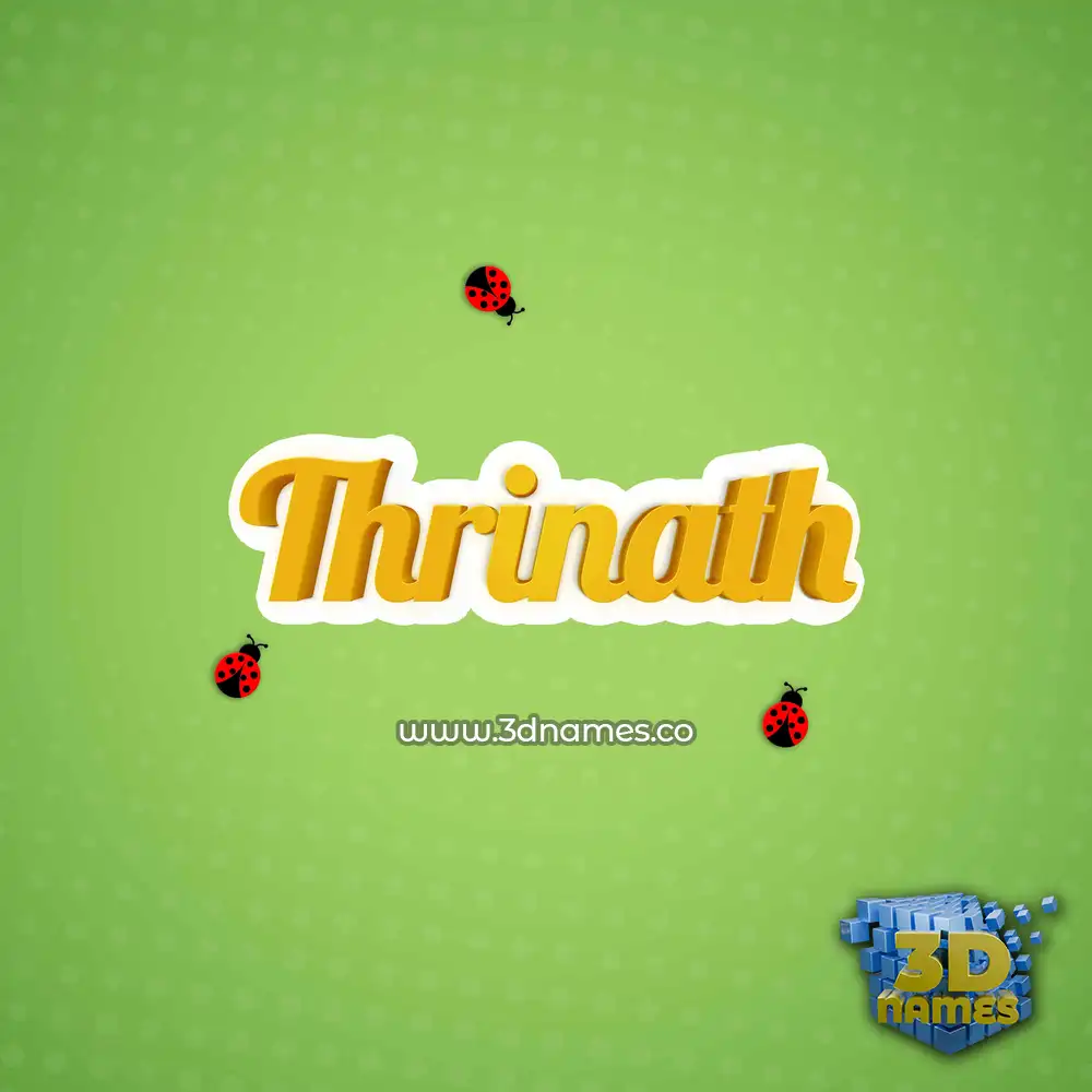 thrinath in Ladybugs style - 3D name wallpaper