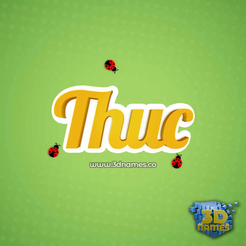 thuc in Ladybugs style - 3D name wallpaper