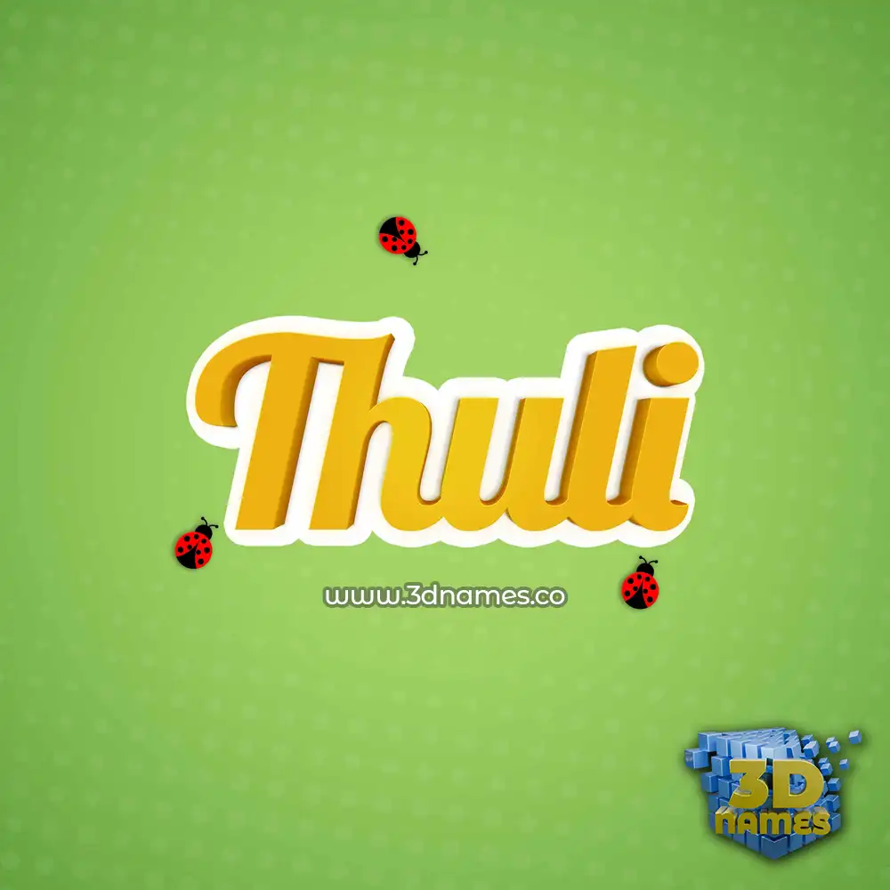 thuli in Ladybugs style - 3D name wallpaper