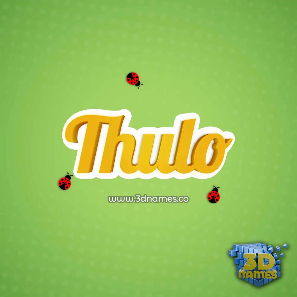 thulo in Ladybugs style - 3D name wallpaper