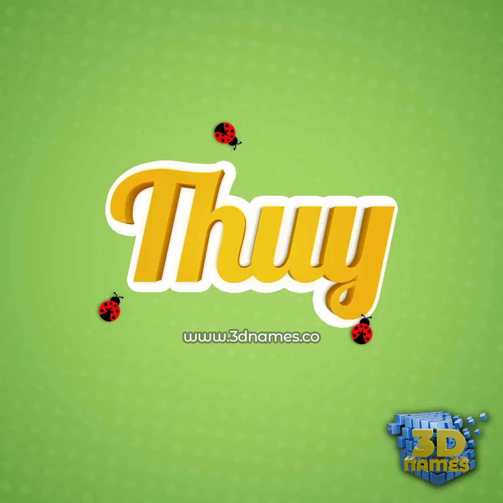 thuy in Ladybugs style - 3D name wallpaper
