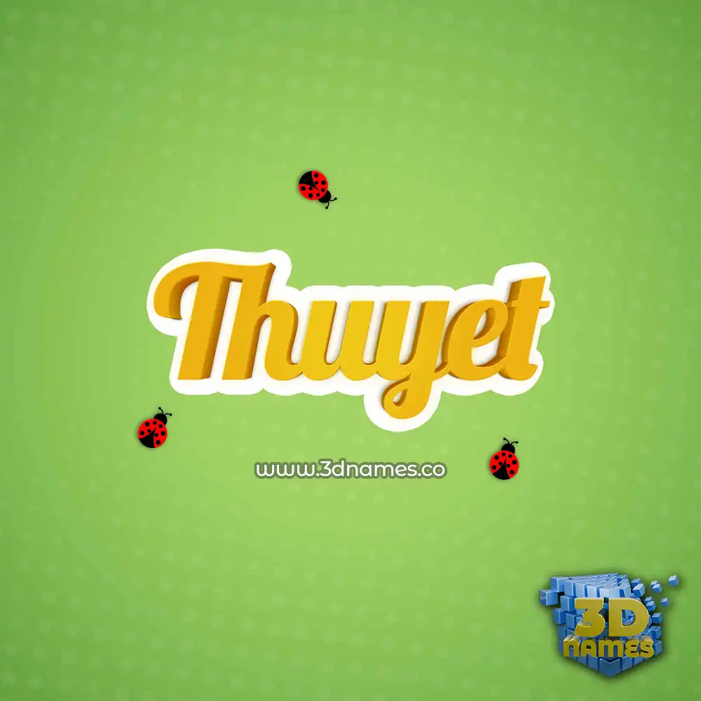 thuyet in Ladybugs style - 3D name wallpaper