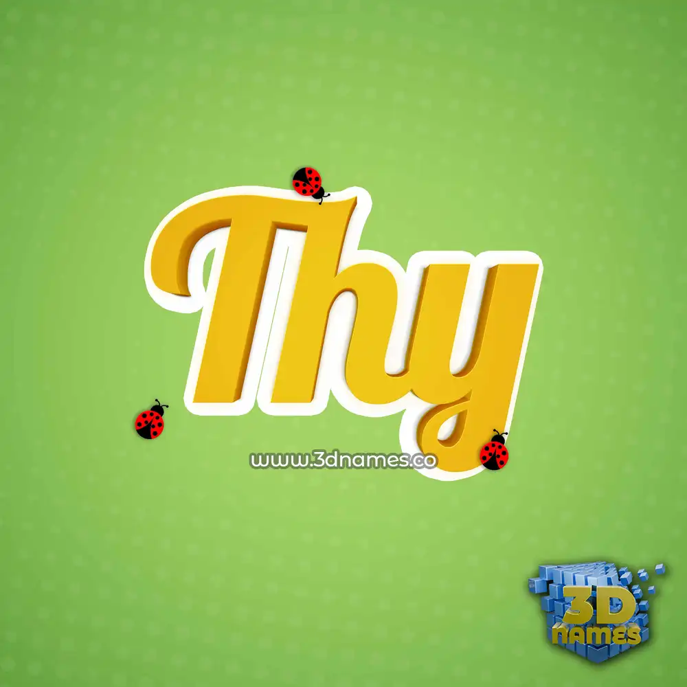 thy in Ladybugs style - 3D name wallpaper