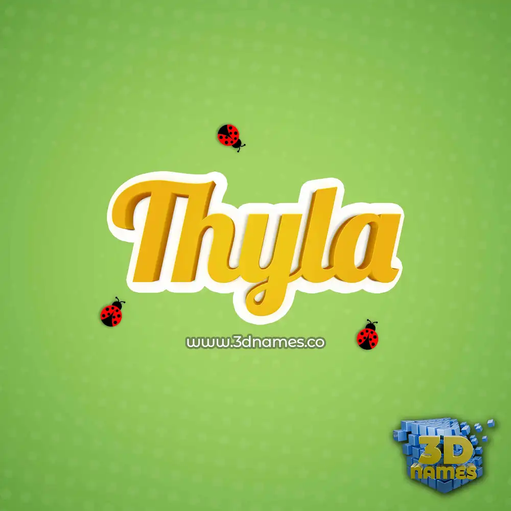 thyla in Ladybugs style - 3D name wallpaper