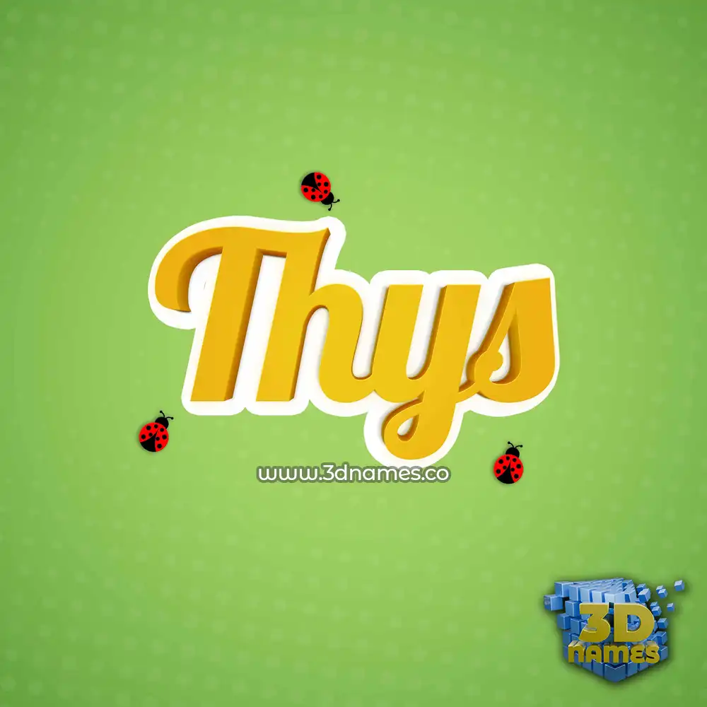 thys in Ladybugs style - 3D name wallpaper