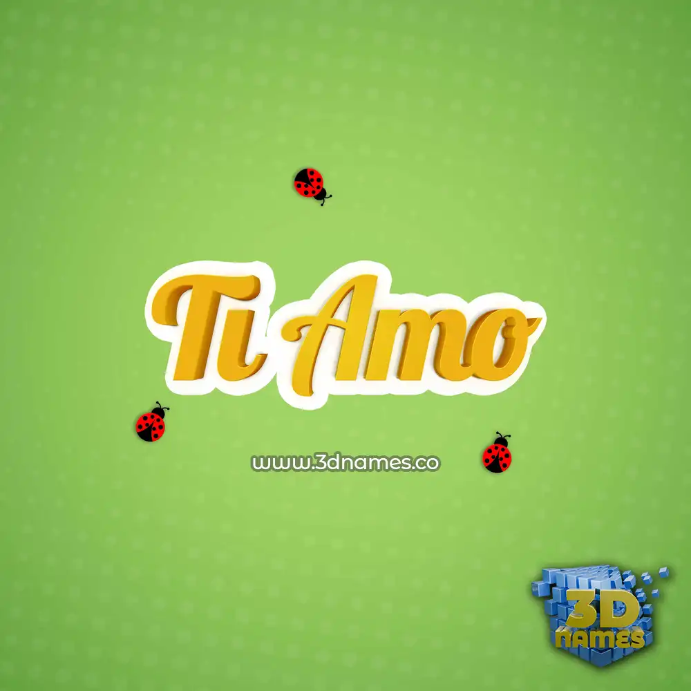 ti amo in Ladybugs style - 3D name wallpaper