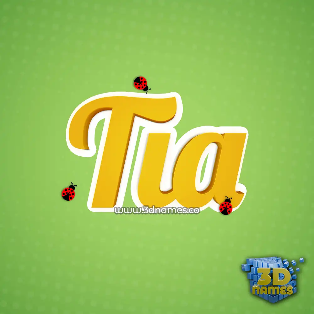 tia in Ladybugs style - 3D name wallpaper
