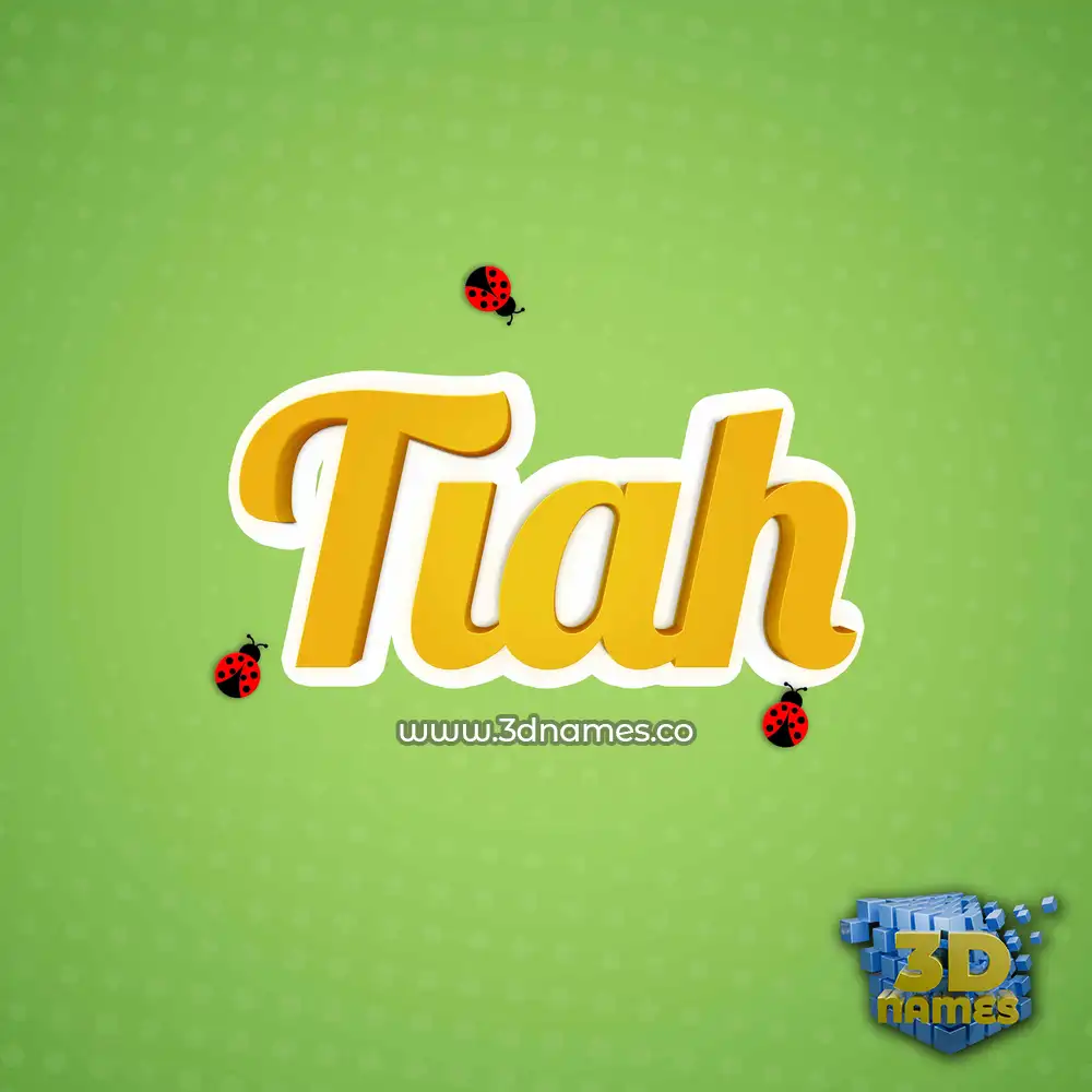 tiah in Ladybugs style - 3D name wallpaper