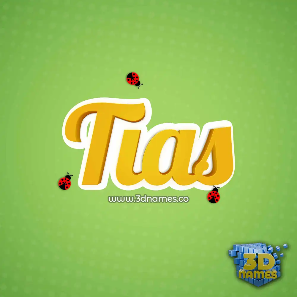 tias in Ladybugs style - 3D name wallpaper