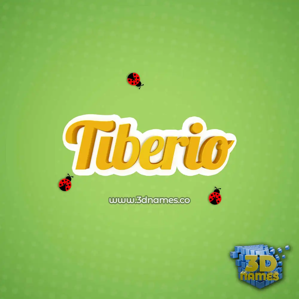 tiberio in Ladybugs style - 3D name wallpaper