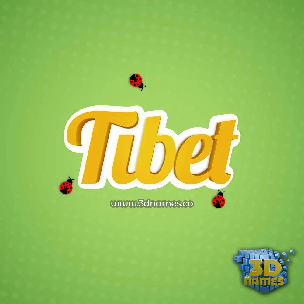 tibet in Ladybugs style - 3D name wallpaper