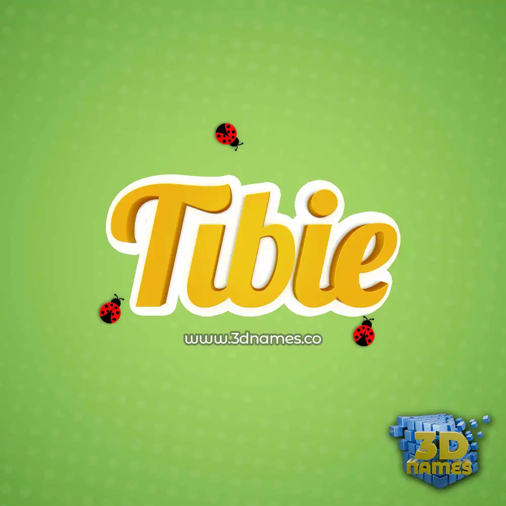 tibie in Ladybugs style - 3D name wallpaper