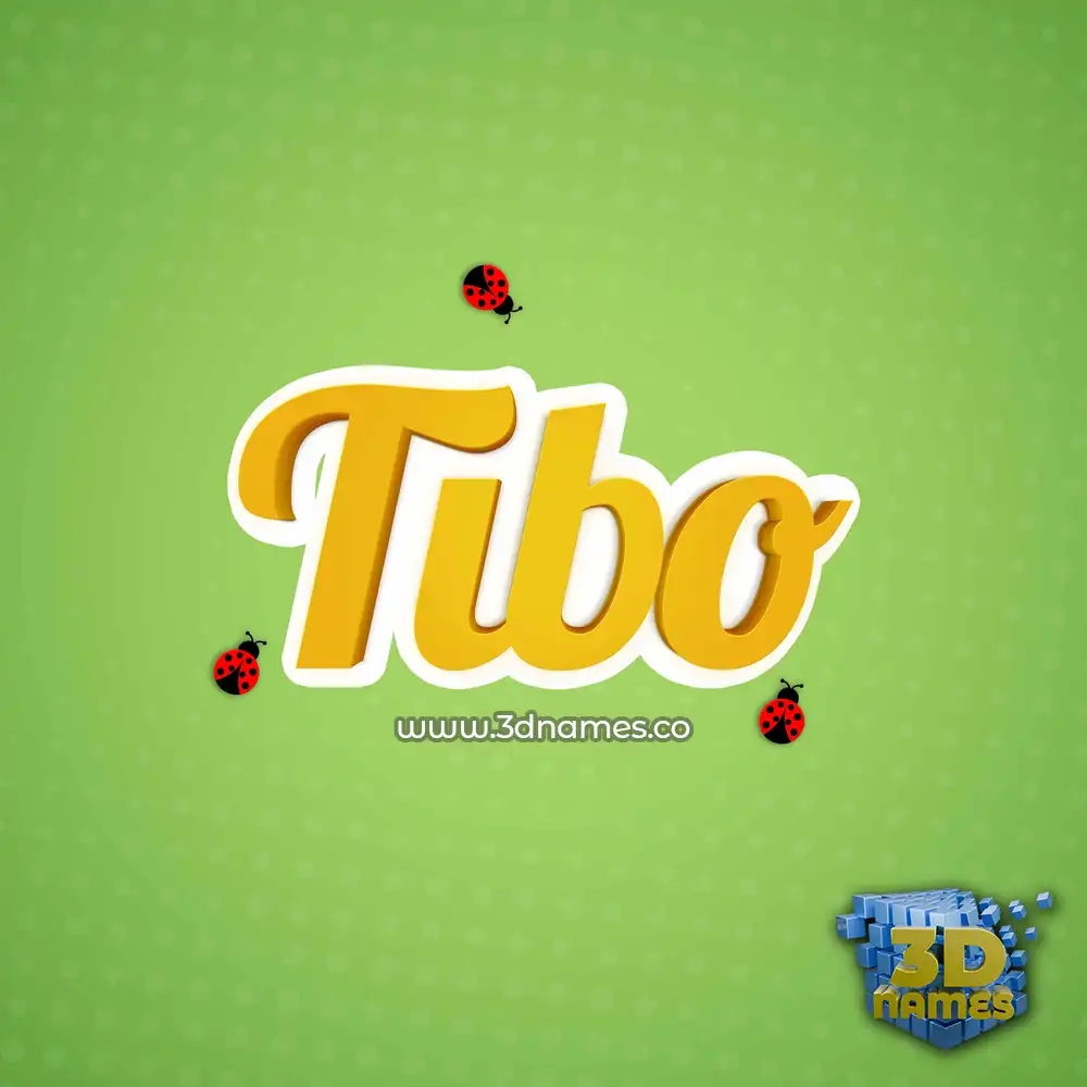 tibo in Ladybugs style - 3D name wallpaper