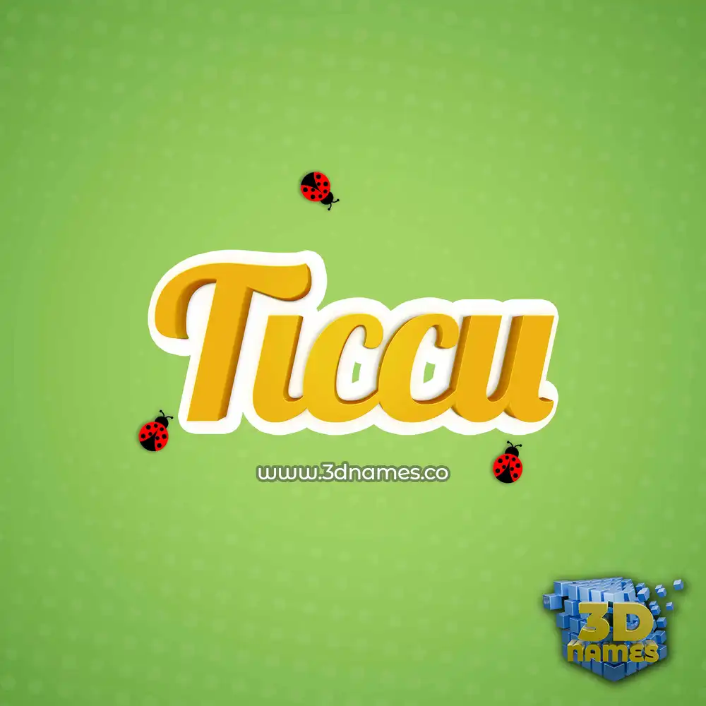 ticcu in Ladybugs style - 3D name wallpaper
