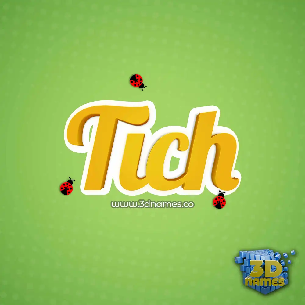tich in Ladybugs style - 3D name wallpaper