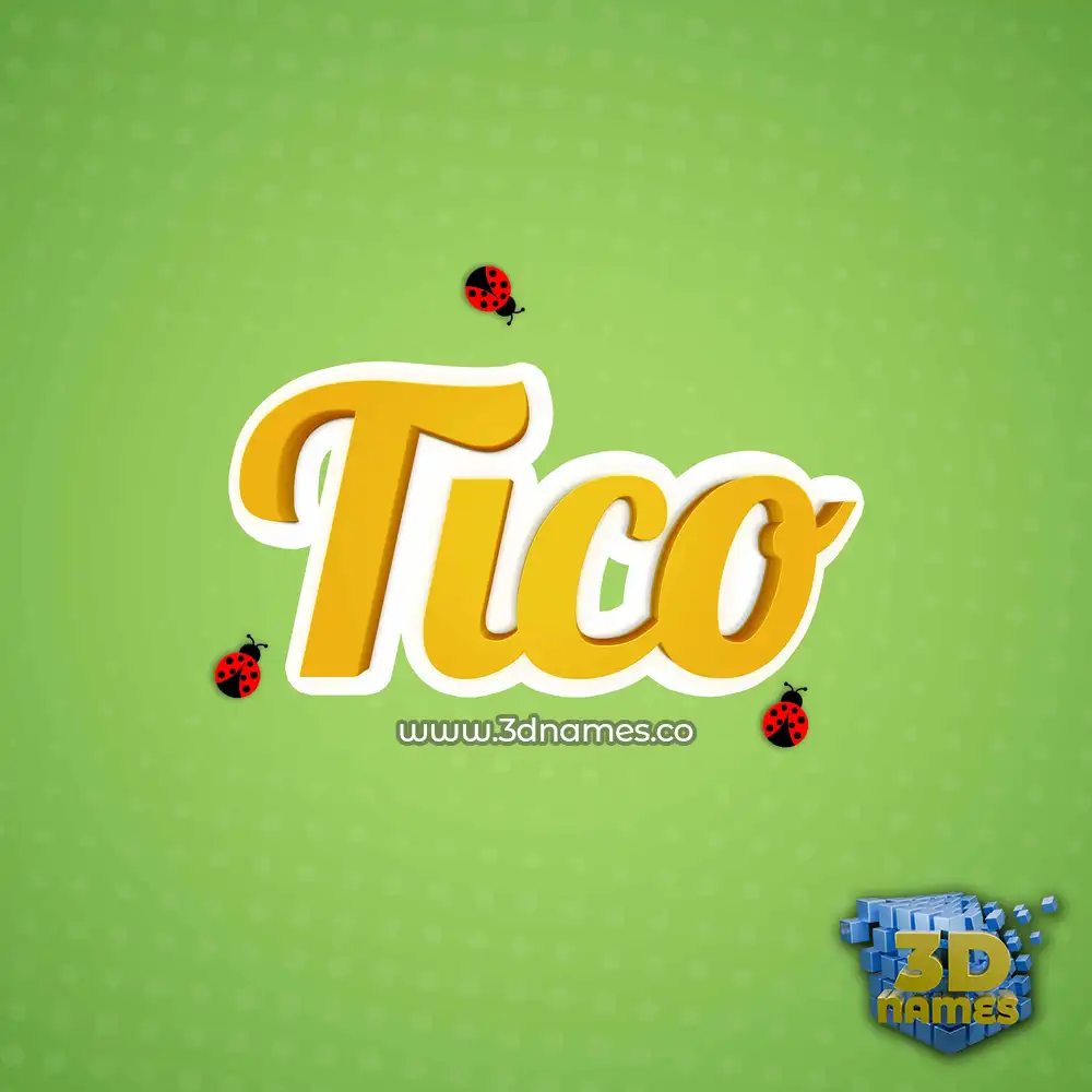 tico in Ladybugs style - 3D name wallpaper
