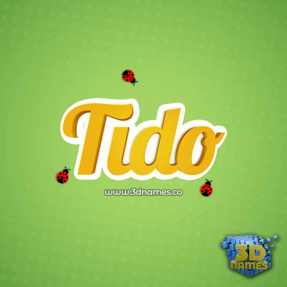tido in Ladybugs style - 3D name wallpaper