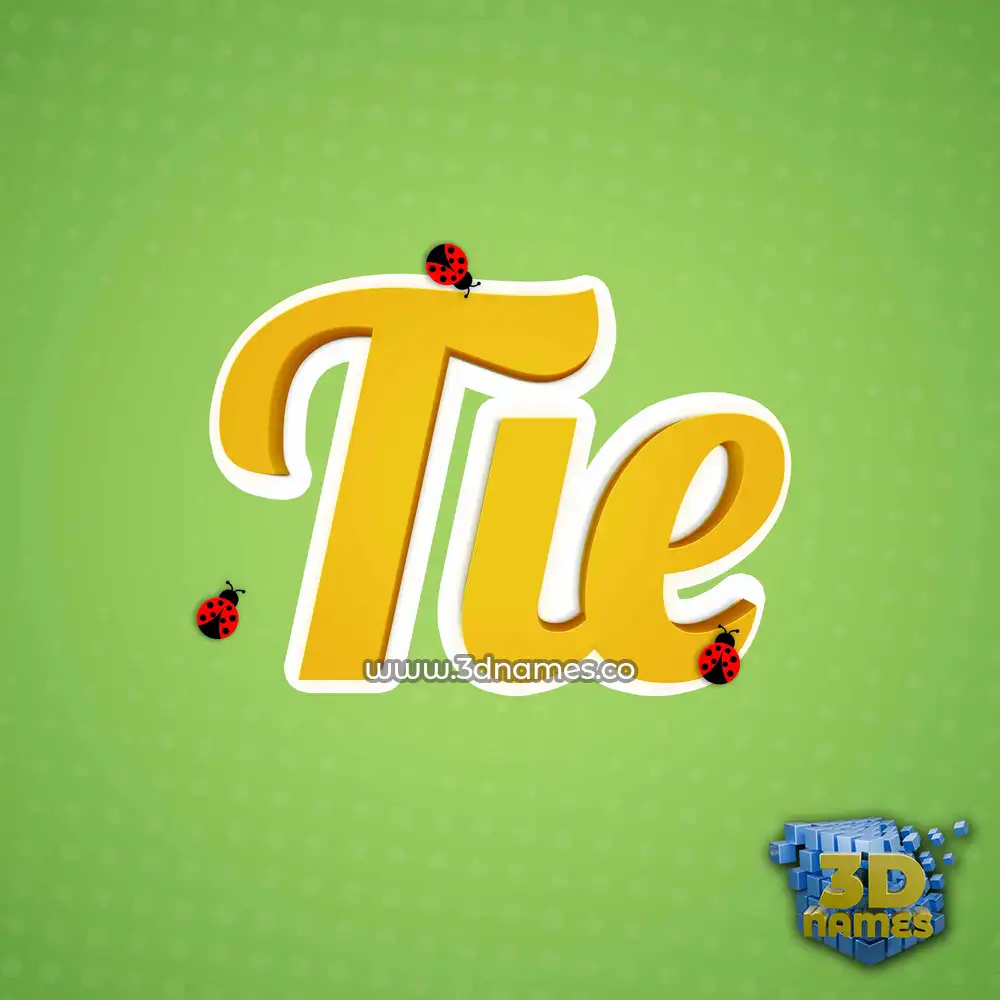 tie in Ladybugs style - 3D name wallpaper