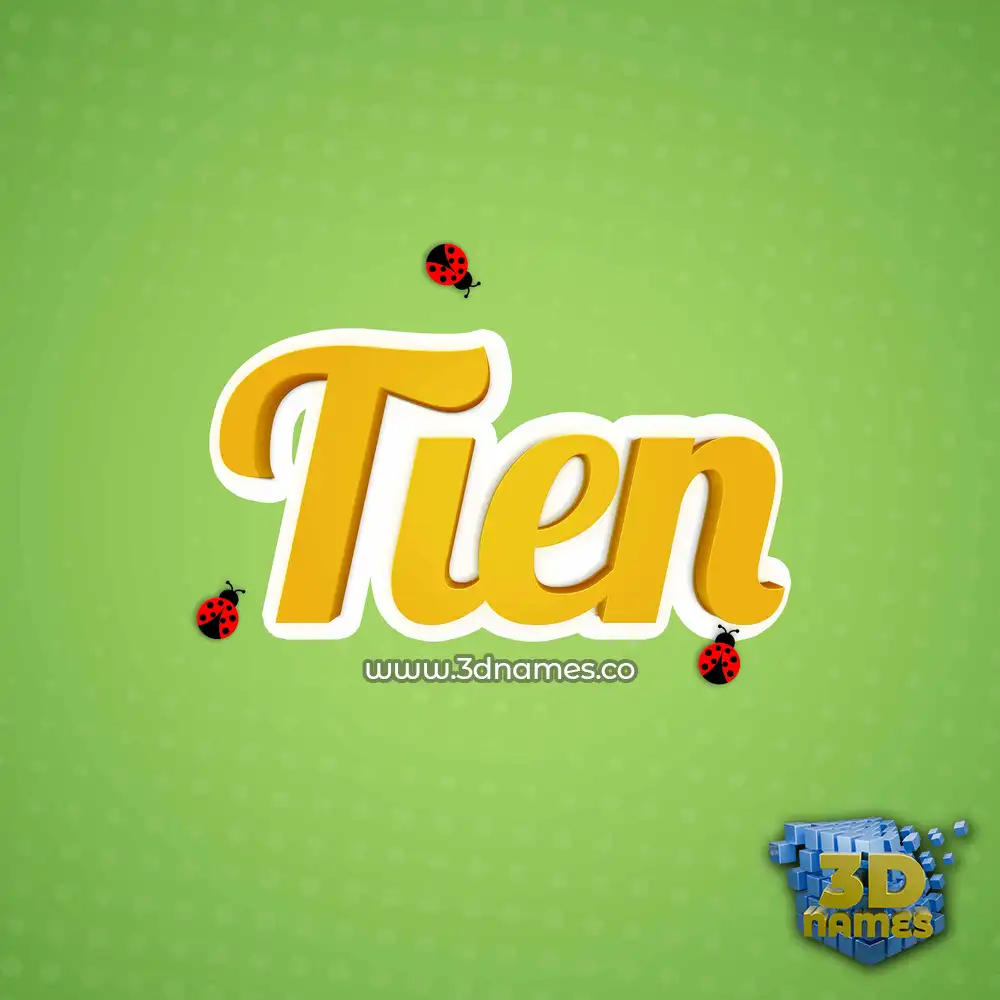 tien in Ladybugs style - 3D name wallpaper