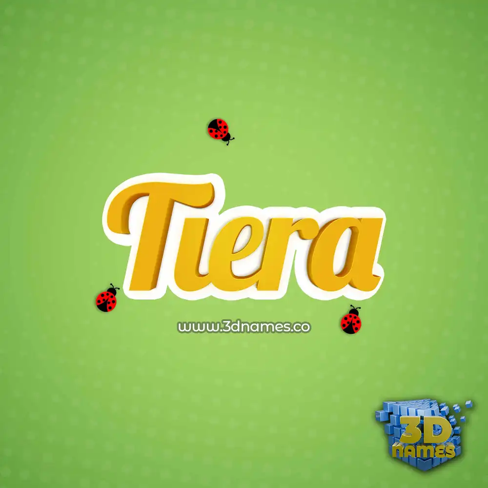 tiera in Ladybugs style - 3D name wallpaper