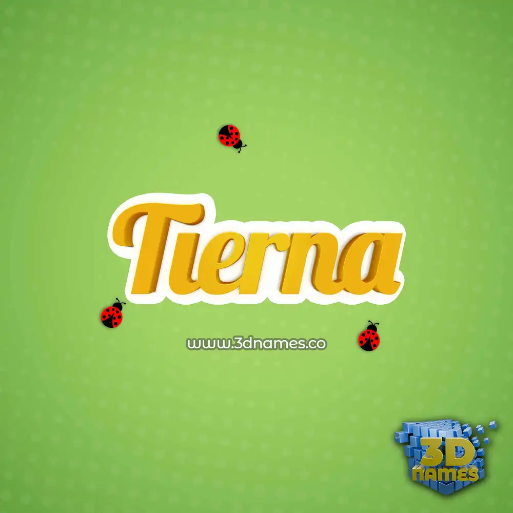 tierna in Ladybugs style - 3D name wallpaper