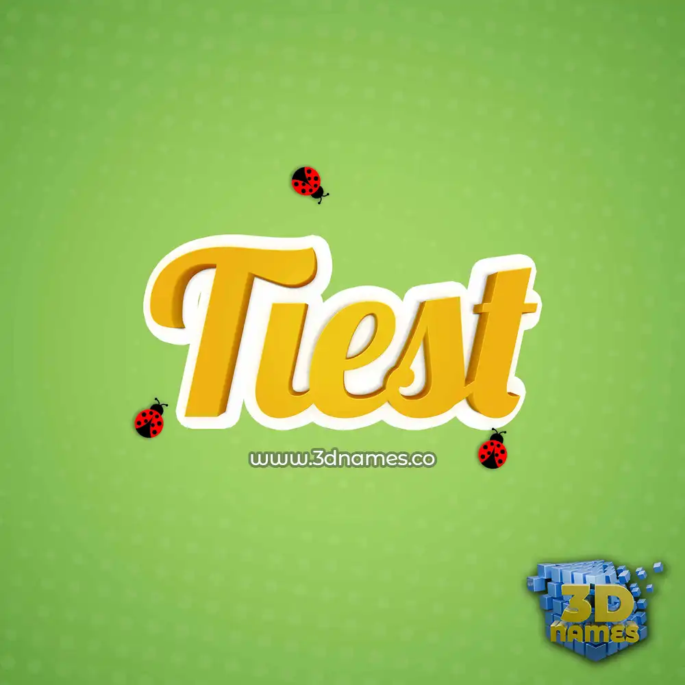 tiest in Ladybugs style - 3D name wallpaper