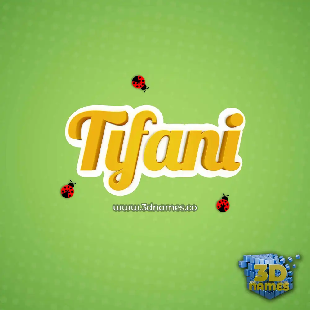 tifani in Ladybugs style - 3D name wallpaper