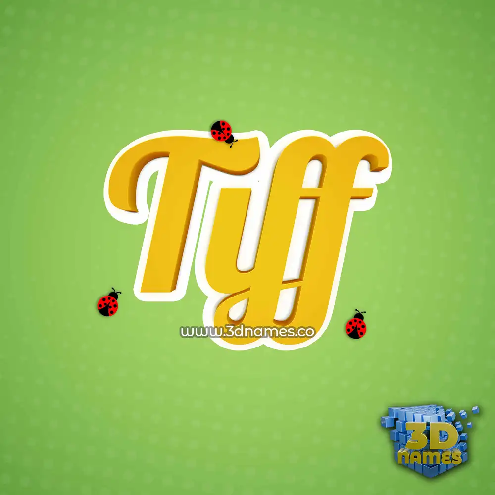 tiff in Ladybugs style - 3D name wallpaper