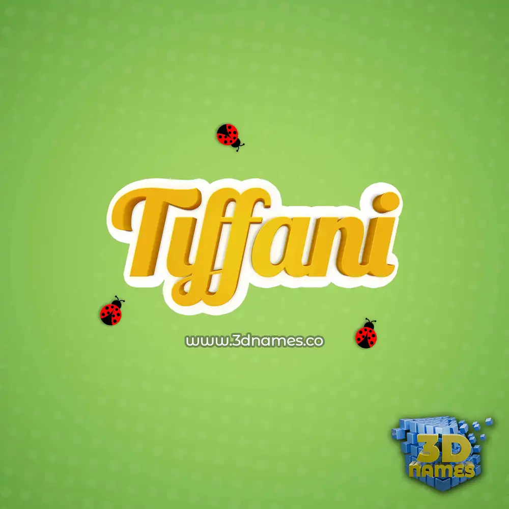 tiffani in Ladybugs style - 3D name wallpaper