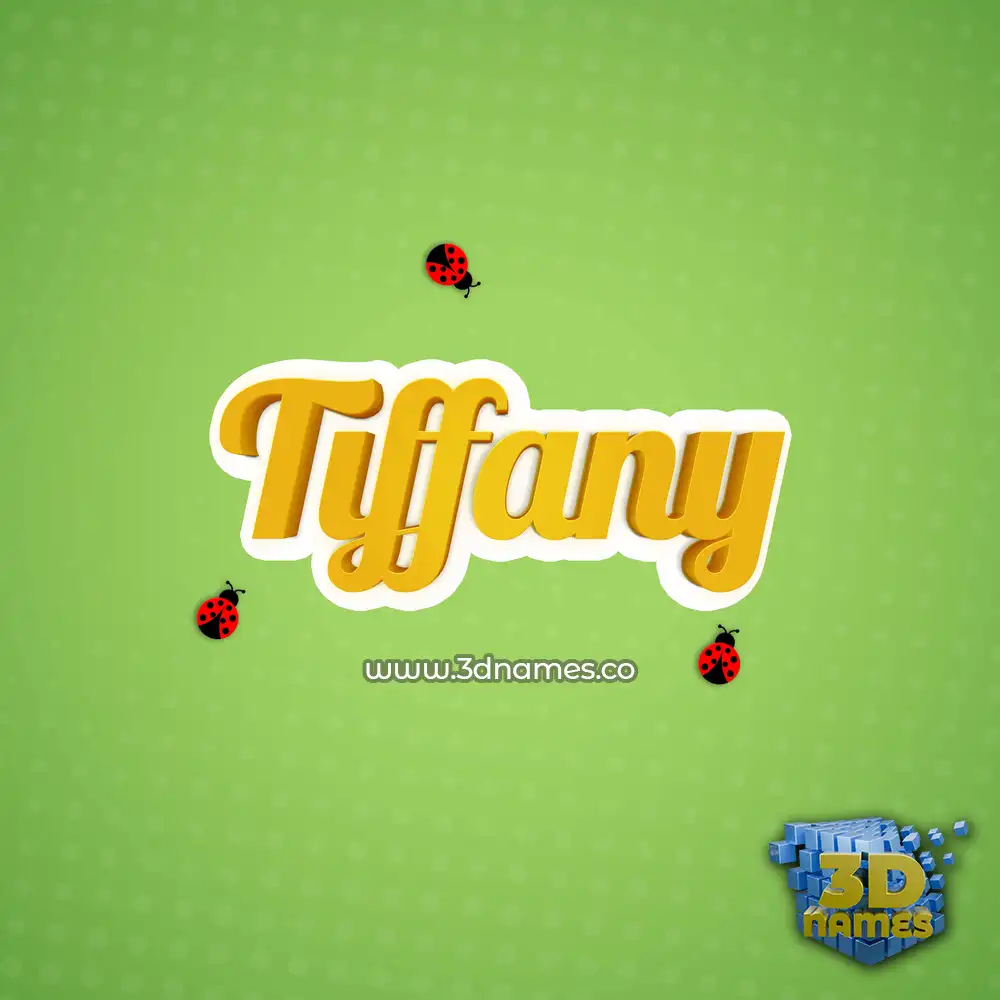tiffany in Ladybugs style - 3D name wallpaper