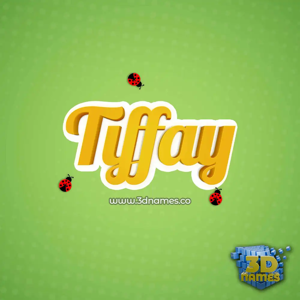 tiffay in Ladybugs style - 3D name wallpaper