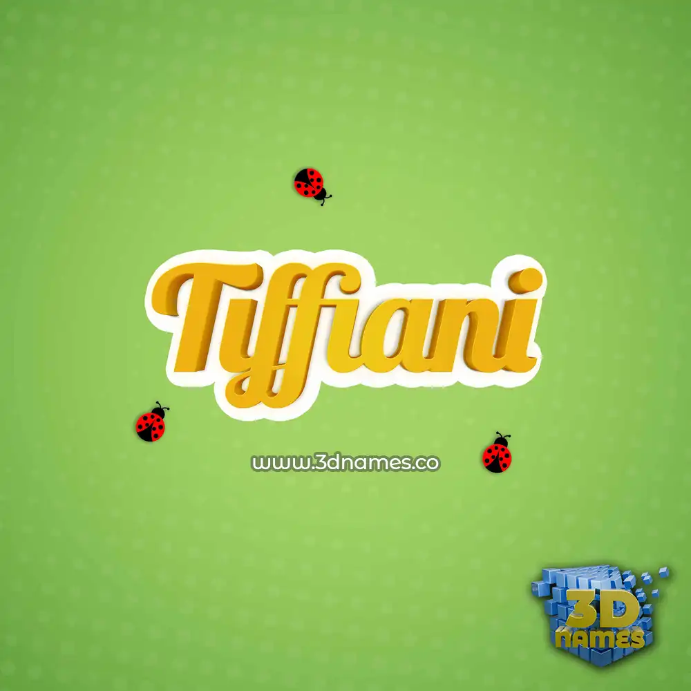tiffiani in Ladybugs style - 3D name wallpaper
