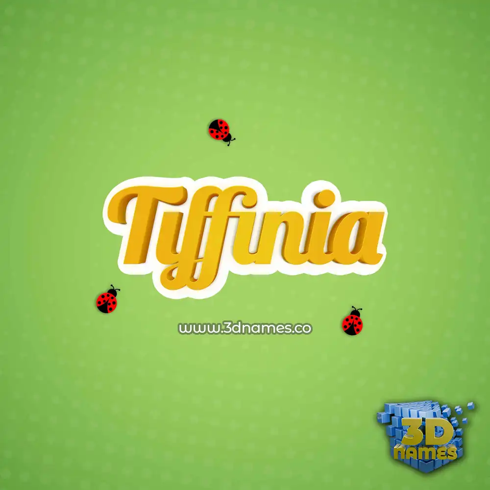 tiffinia in Ladybugs style - 3D name wallpaper