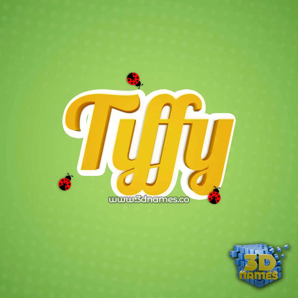 tiffy in Ladybugs style - 3D name wallpaper
