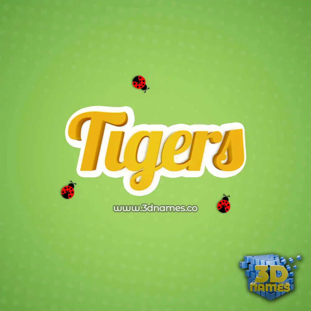 tigers in Ladybugs style - 3D name wallpaper