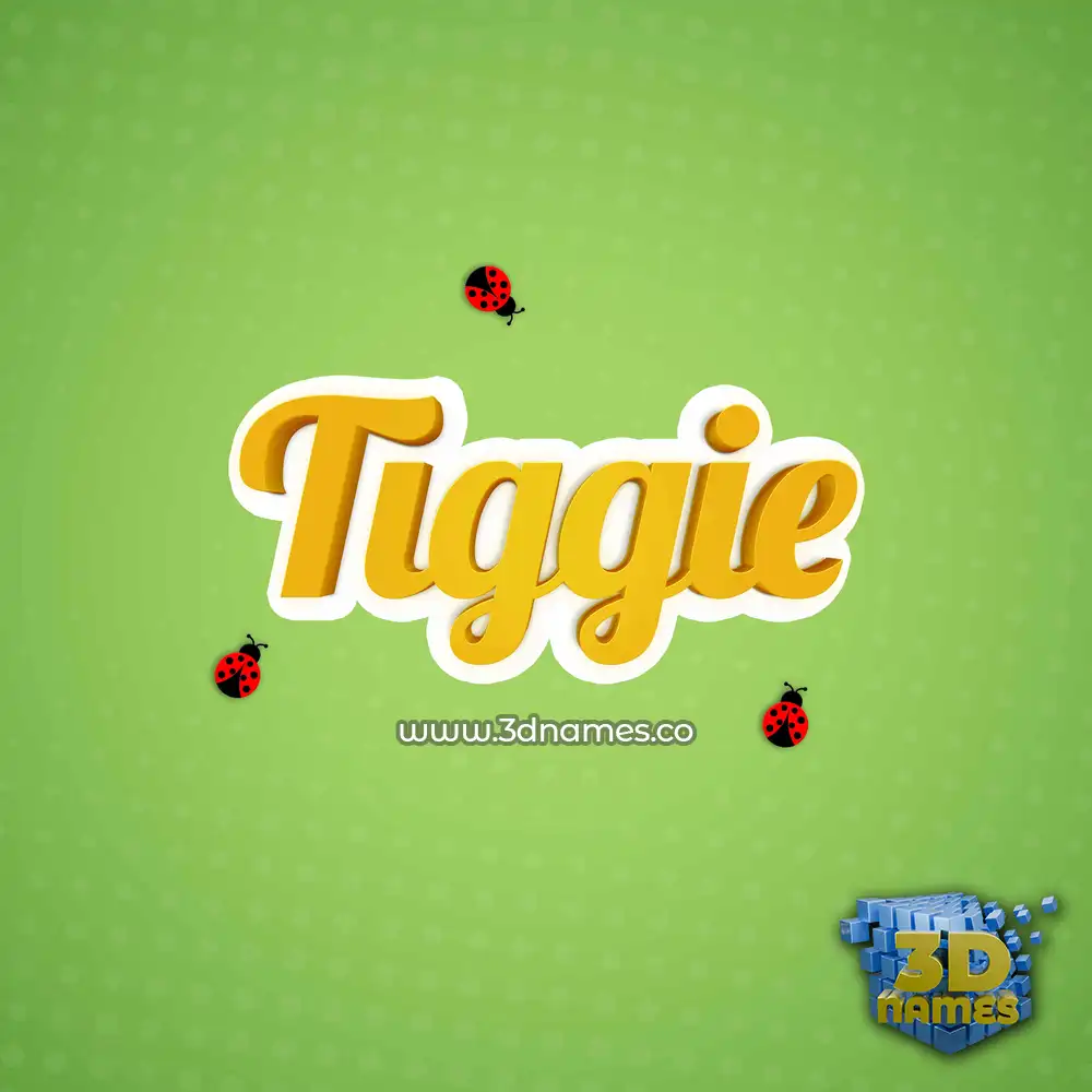 tiggie in Ladybugs style - 3D name wallpaper