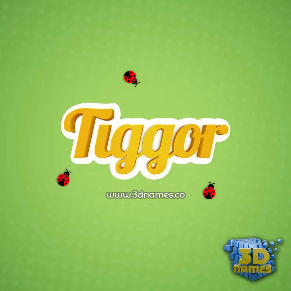 tiggor in Ladybugs style - 3D name wallpaper