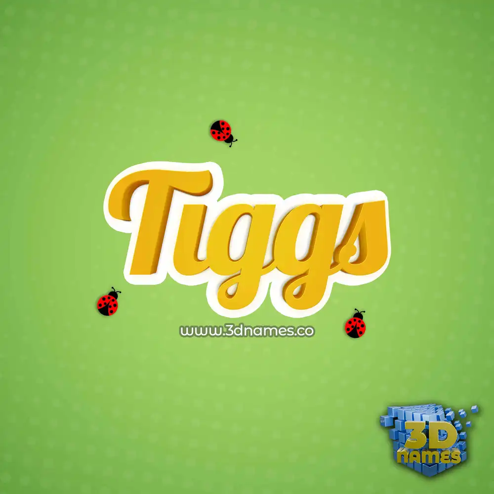 tiggs in Ladybugs style - 3D name wallpaper