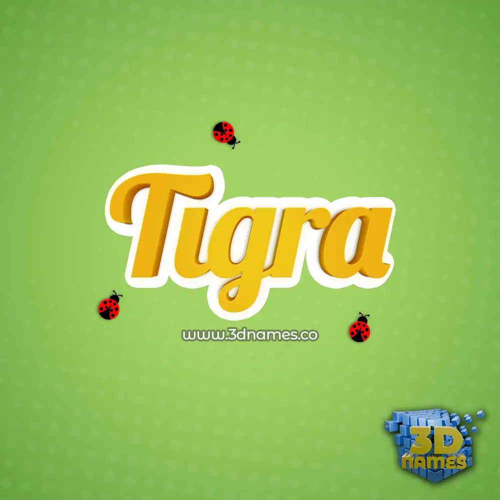 tigra in Ladybugs style - 3D name wallpaper