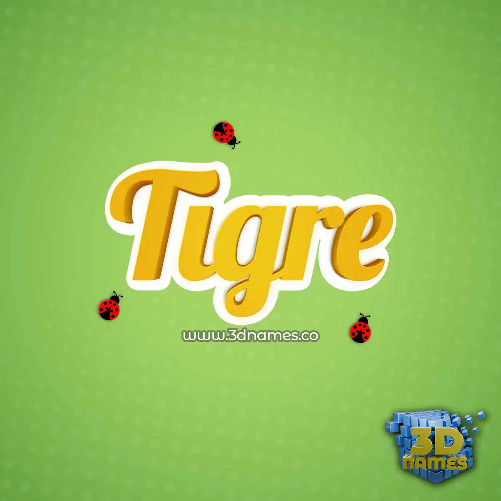 tigre in Ladybugs style - 3D name wallpaper