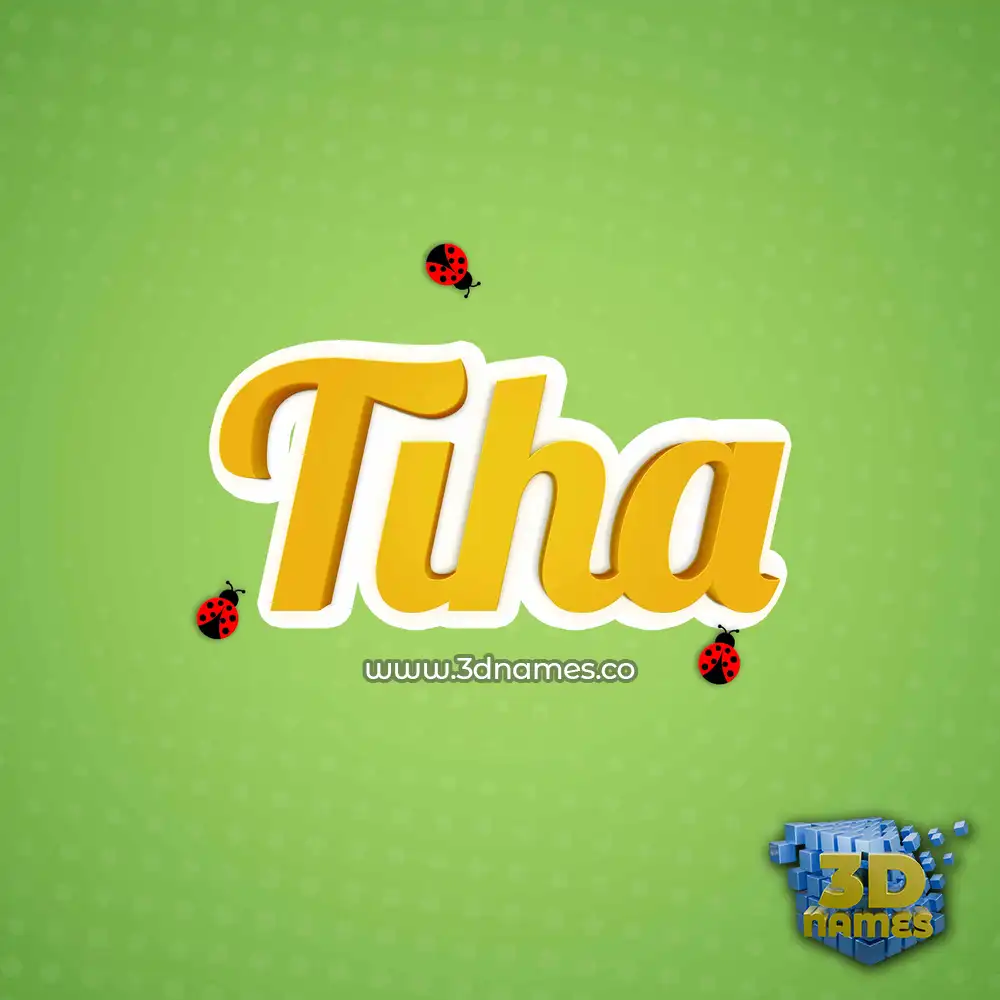 tiha in Ladybugs style - 3D name wallpaper