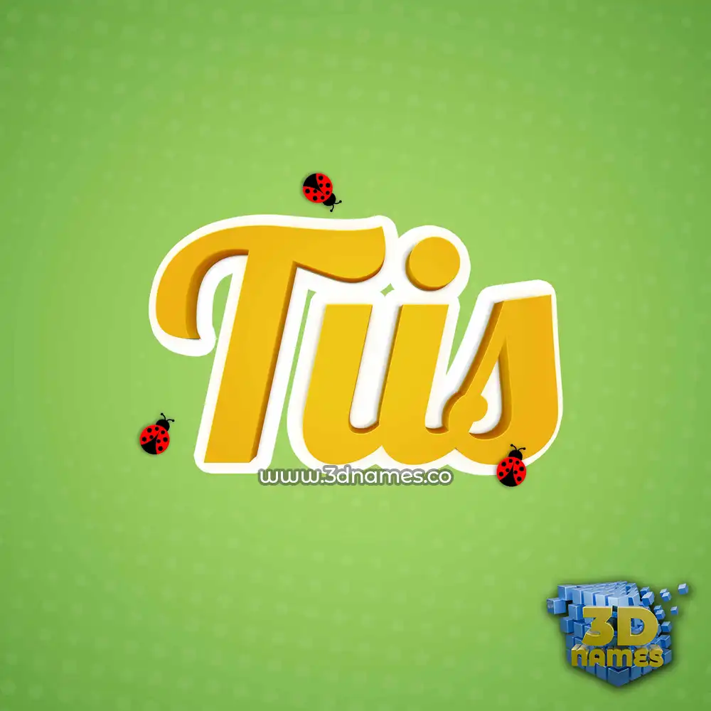 tiis in Ladybugs style - 3D name wallpaper