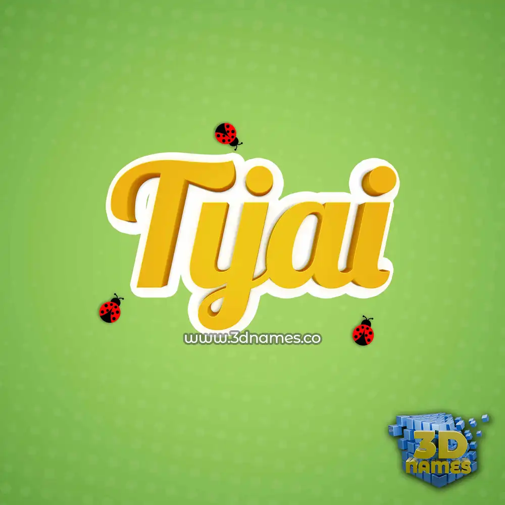 tijai in Ladybugs style - 3D name wallpaper