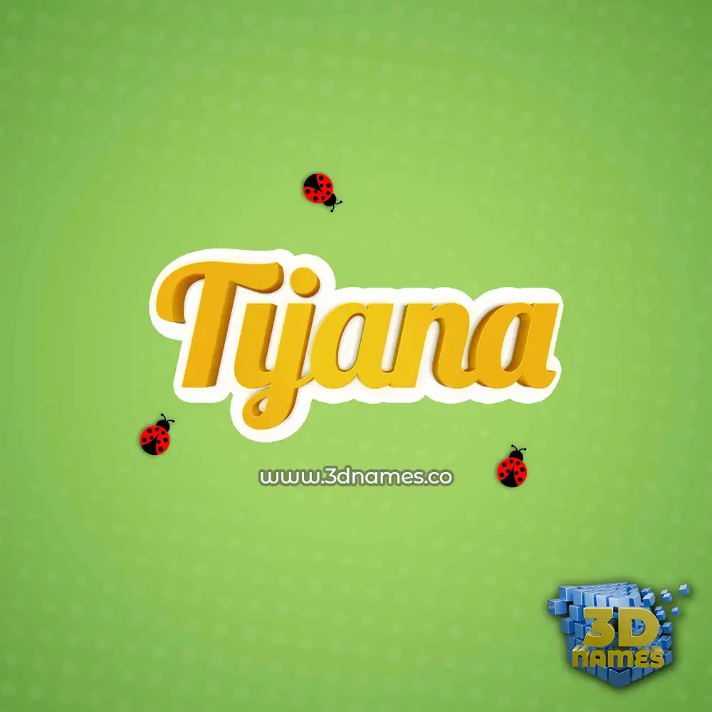 tijana in Ladybugs style - 3D name wallpaper