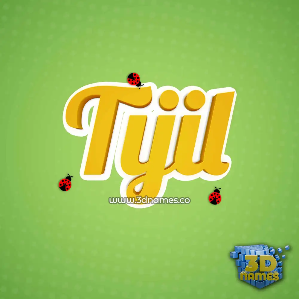 tijil in Ladybugs style - 3D name wallpaper
