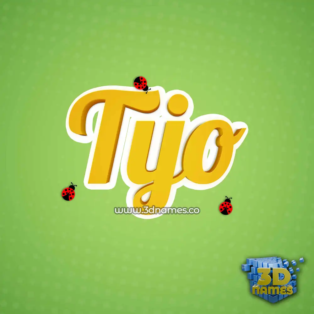 tijo in Ladybugs style - 3D name wallpaper