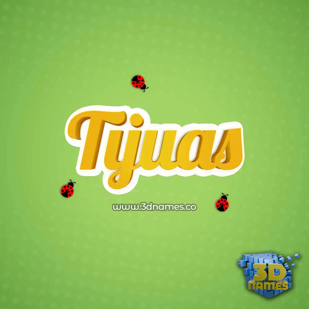 tijuas in Ladybugs style - 3D name wallpaper