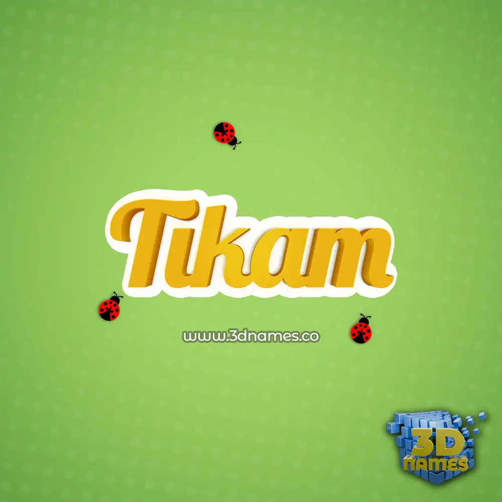 tikam in Ladybugs style - 3D name wallpaper