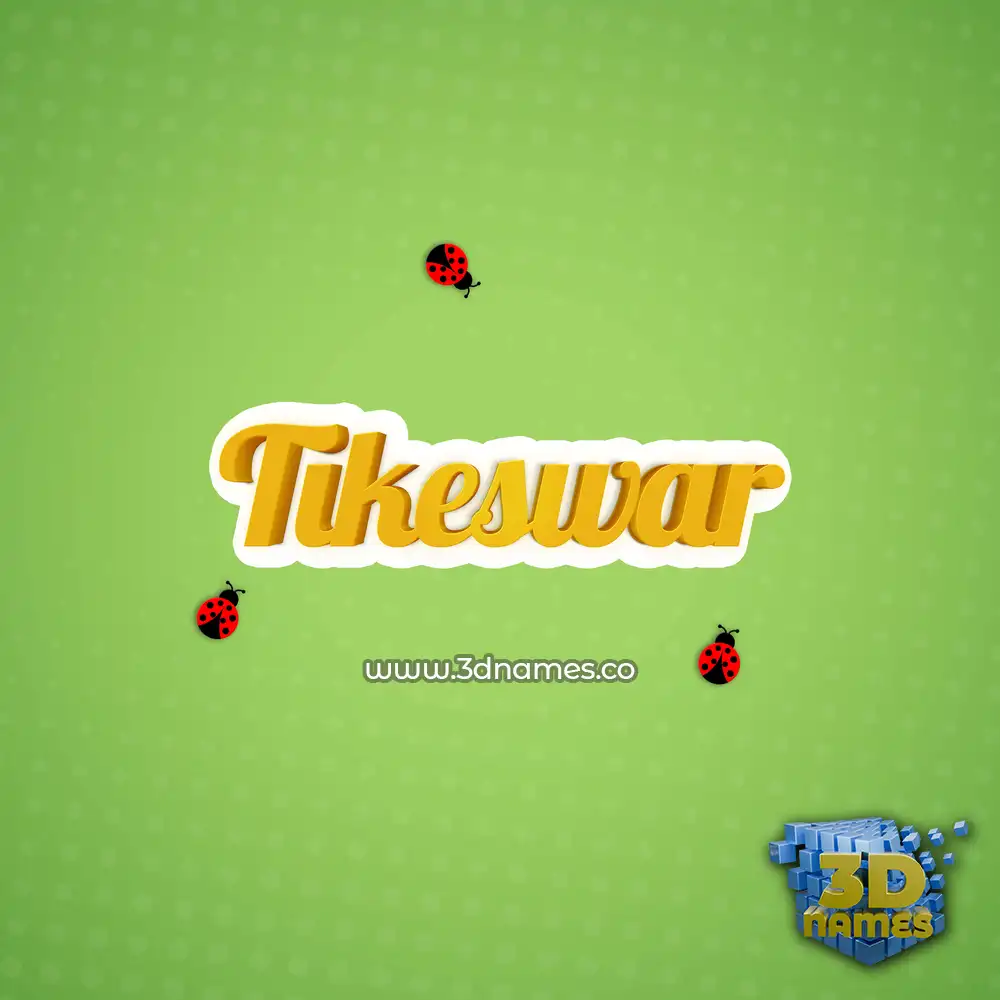 tikeswar in Ladybugs style - 3D name wallpaper